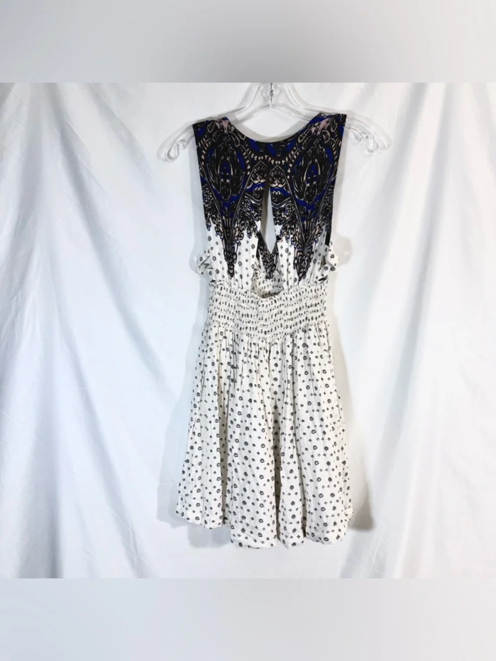 Free People "Walking Through My Dreams" Bohemian Sleeveless Mini Dress Size Sm - Picture 9 of 14